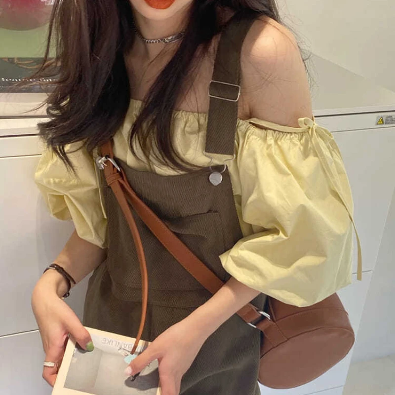 

Rompers Women Retros Green Suspenders Denim Sleeveless Vacation Sweet Girls Cute Korean Style Loose Overalls Femme Clothing Chic