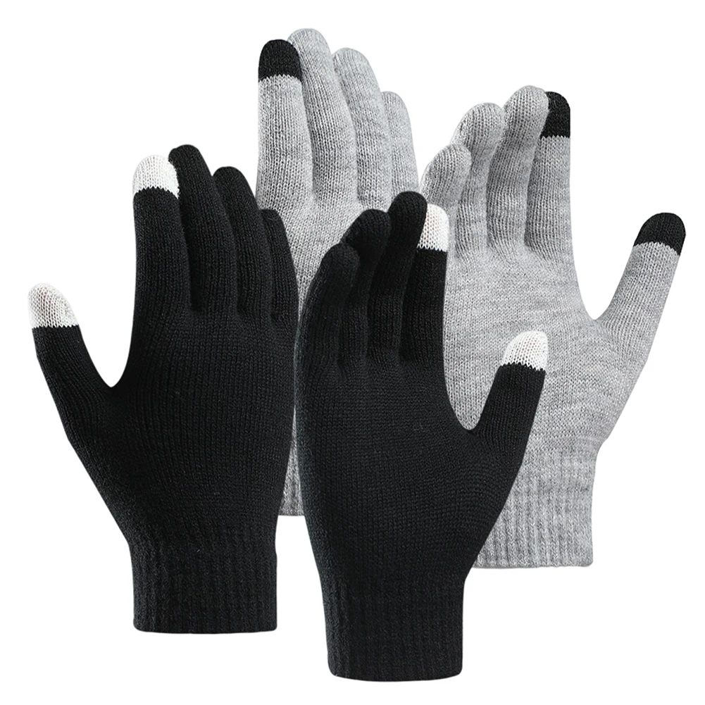 

Winter Warm Knitted Gloves for Men and Women Full Finger Gloves Thermal Windproof Gloves Touch Screen Gloves Outdoor Cycling