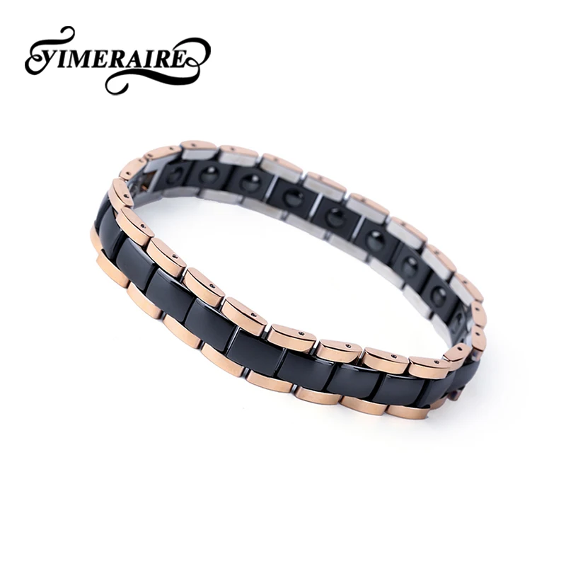 Широкий браслет с подвеской из розового золота для женщин и мужчин