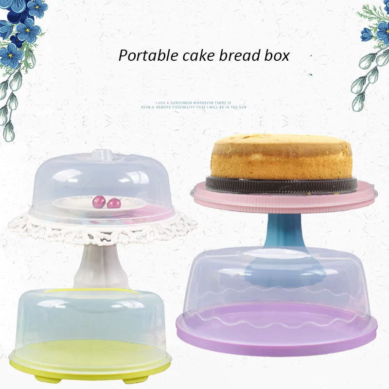 12 13 дюймов портативная пластиковая круглая коробка для выпечки выпечка хранения