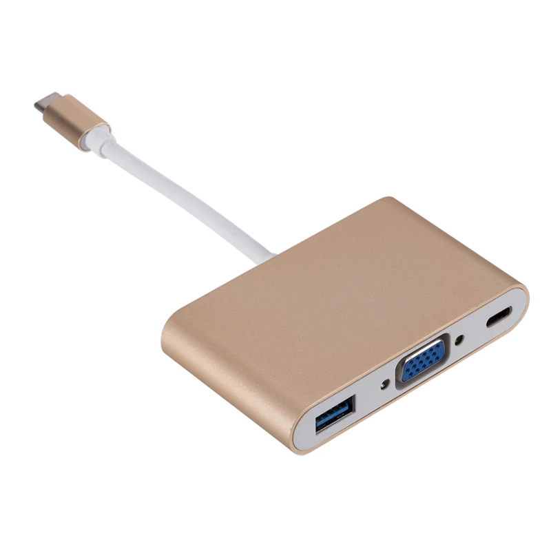 Usb-хаб type C-VGA адаптер для MacBook Air 13 док-станция Hab USB-C концентратор USB 3,0 PD VGA Ноутбук Тип C адаптер сплиттер конвертер
