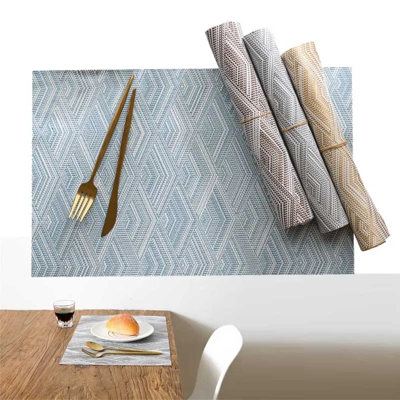 4 предмета в комплекте модная ПВХ столовых изоляции нескользящий коврик для