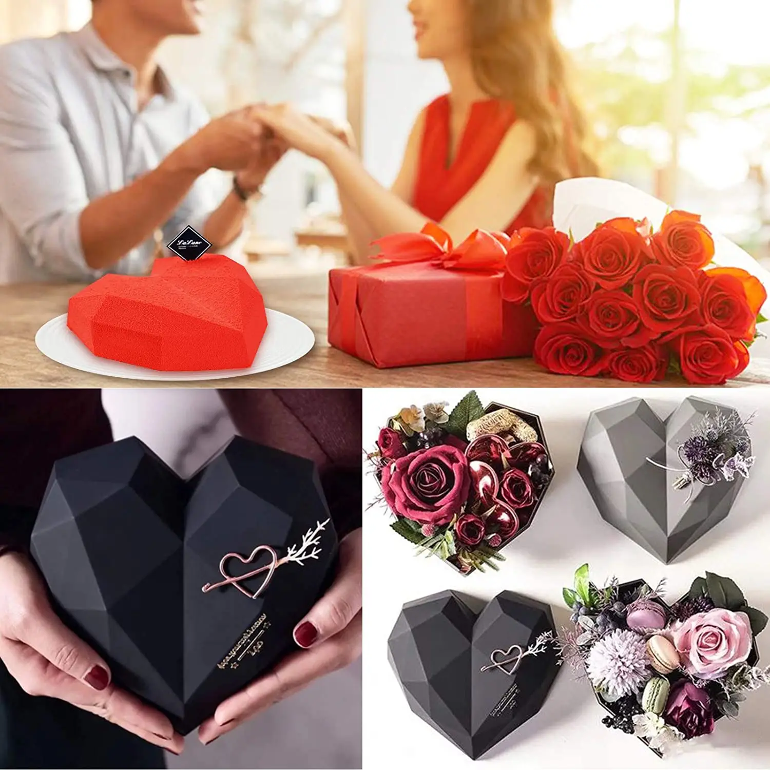 Силиконовая форма для шоколада Diamond силиконовая сердце приготовления горячего