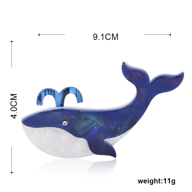 Новое поступление Симпатичные броши в форме голубого дельфина акриловые булавки