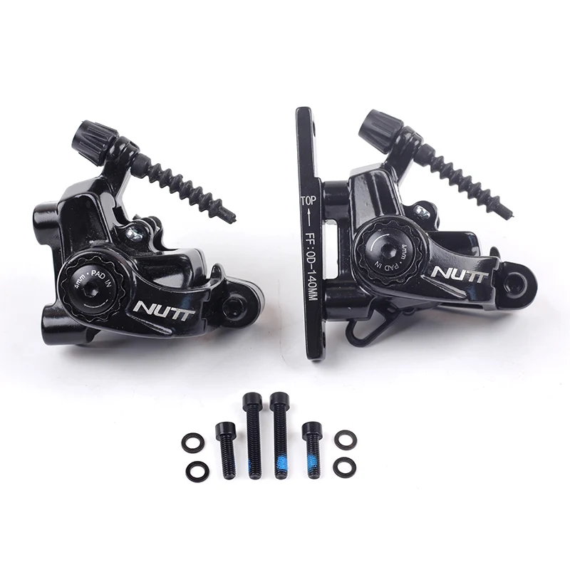 NUTT Mechanical Road Bike Disc Brake Double Action Flat Mount 140mm 6-Bolts Rotor Bicycle Caliper Front &amp Rear | Спорт и