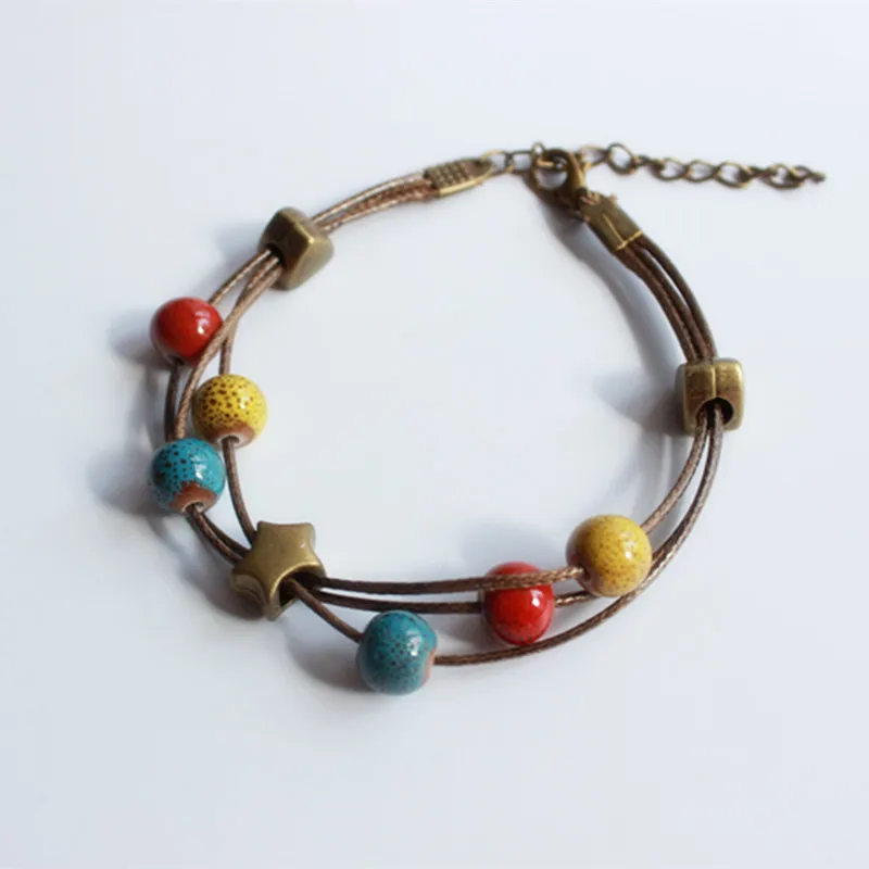Женские керамические браслеты ручной работы сделай сам художественный ретро