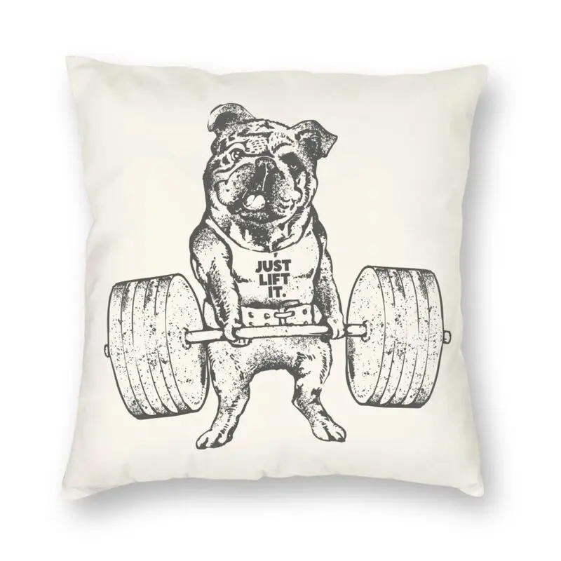 

Fashion English Bulldog Lift Throw Pillow Cover Home Decor Custom British Pet Dog Lover Cushion Cover 45x45 Pillowcover for Sofa