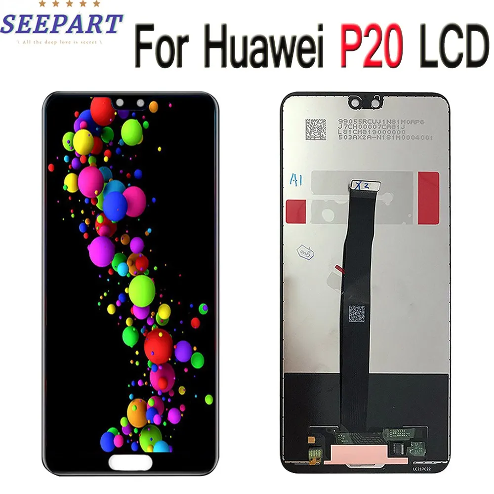 

For Huawei P20 LCD Display EML-AL00 Touch Screen Digitizer Assembly With Frame Replacement 5.8" P 20 LCD EML-AL00 LCD