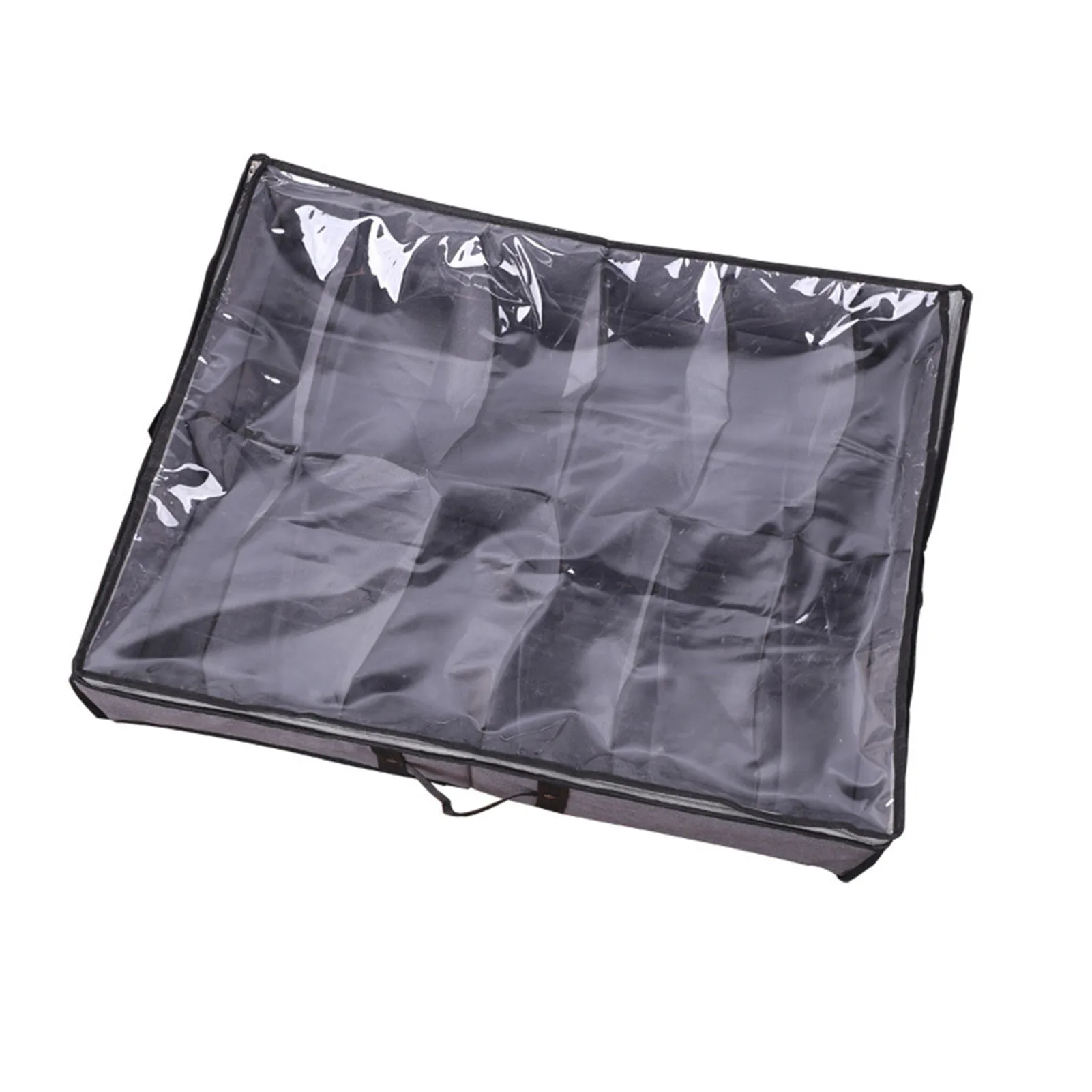 

Under Bed Storage Underbed Shoes Storage Solution With Clear Window Reinforced Handle Sturdy Zipper For Home Dormitory Storage