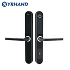 Водонепроницаемый цифровой электронный дверной замок со сканером отпечатков пальцев для алюминиевой стеклянной двери с врезной евровилкой 3585