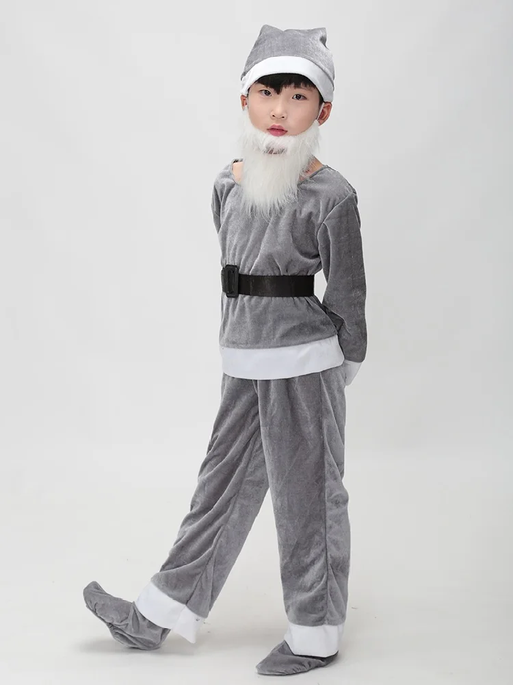 Детский костюм для вечевечерние семь гномов Санты карнавальный топ + брюки пояс