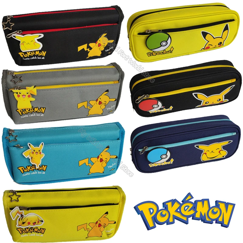 Детский чехол для карандашей Pikachu с покемоном школьные принадлежности