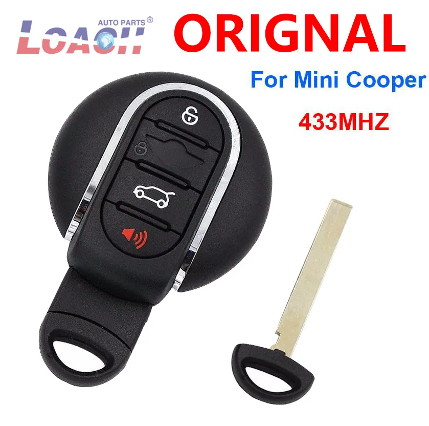4-кнопочный 3-кнопочный дистанционный умный Автомобильный ключ 433 МГц для BMW Mini Cooper