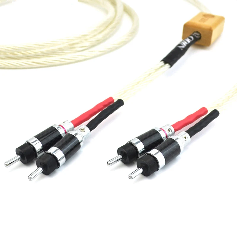 Hifi pair Odin Audio speaker cable with carbon fiber banana plug connector | Электроника