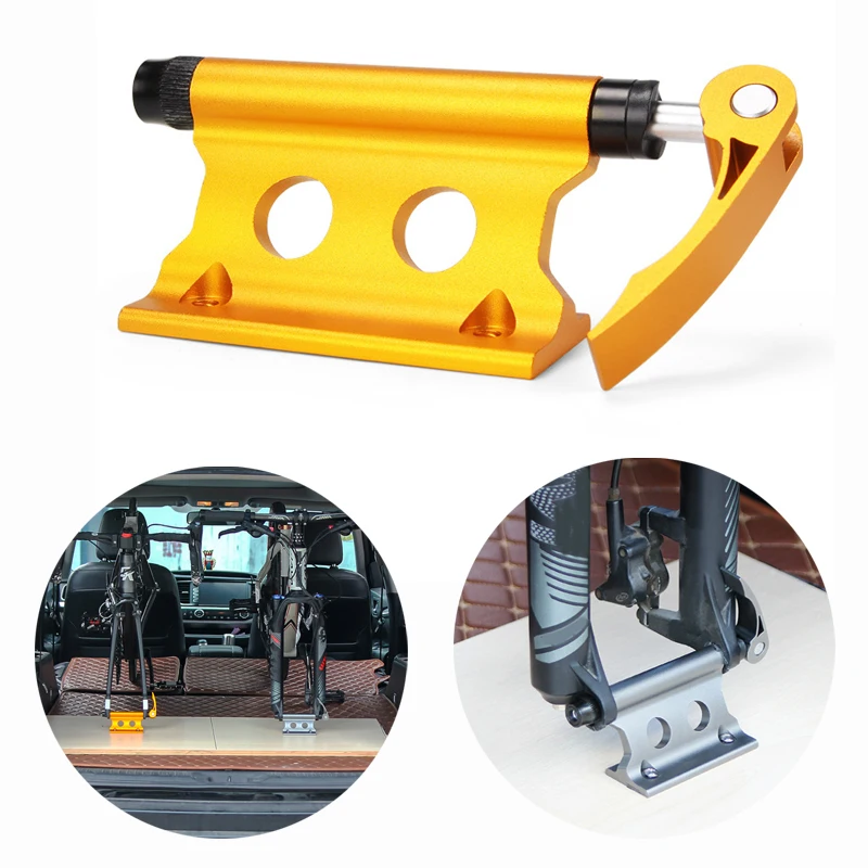 1 pcs auto dach fahrrad rack quick release gabel schloss berg racks mtb bike gabel installation halterung halter radfahren zubehör free global sh