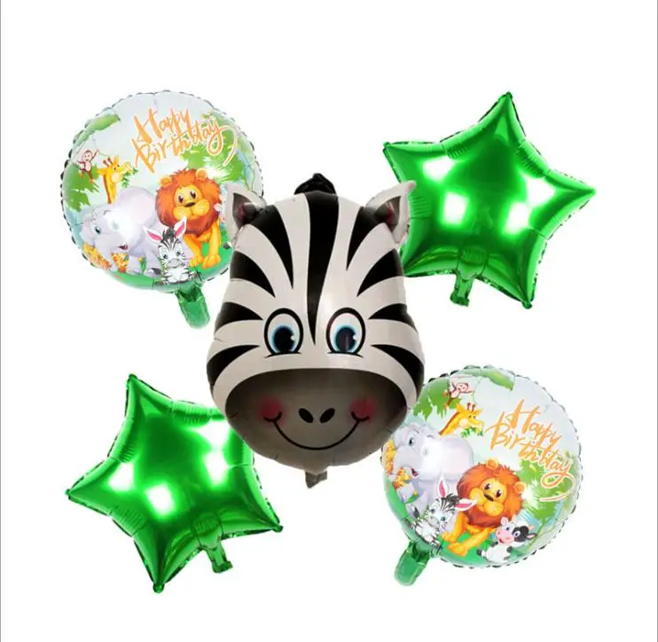 5 шт. воздушные шары в виде животных из джунглей|Товары для праздника| |
