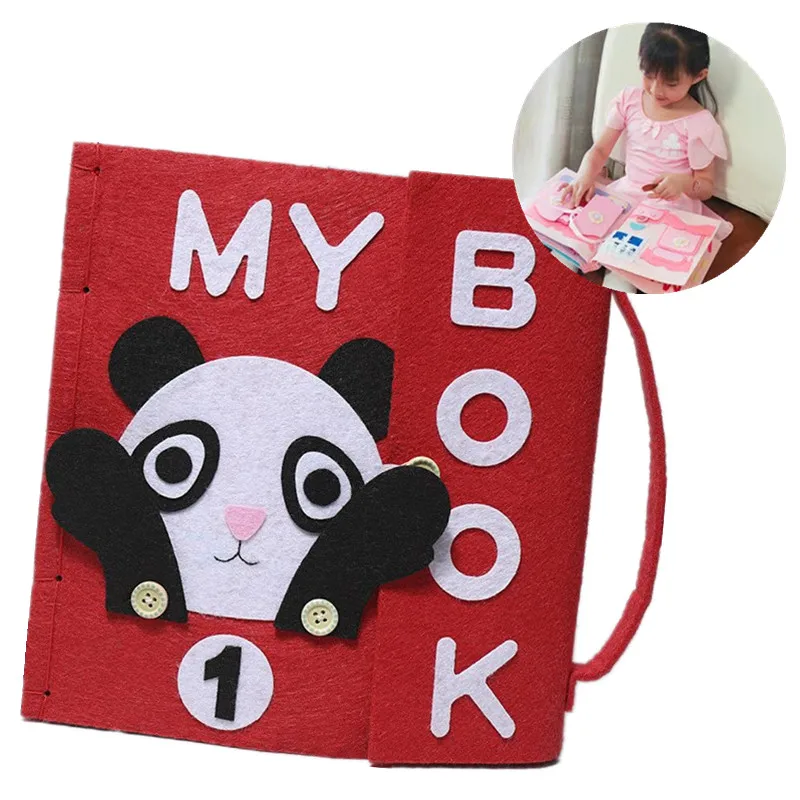 

DIY Craft Quiet Book Montessori Kid's Early Education Book Handmade Mom My First Book Craft Kit Felt Picture Books For Kids Gift