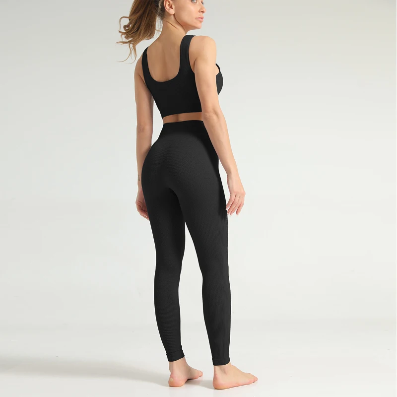 

Nylon Casual Seamless Gym Set Woman Sports Wear 2 Piece Exercise Sexy Sports Running Suit Women Sexy Jeggings + Running Gym Set