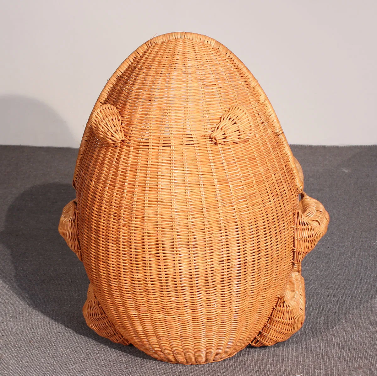 

Cy Rattan Handmade Frog Decoration Rattan Indonesian Rattan Handmade Sundries Basket Storage Box Toy Lou Linen Basket