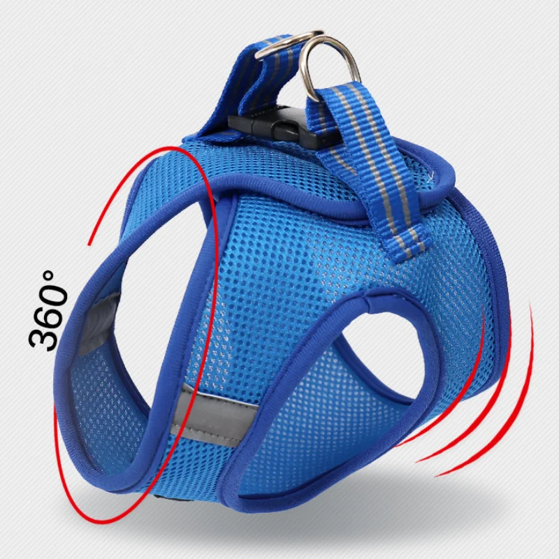 Кошачья Собачья Регулируемая жилетка-переноска для выгула щенков Ремень-поводок из полиэстеровой сетки для маленьких и средних домашних животных.