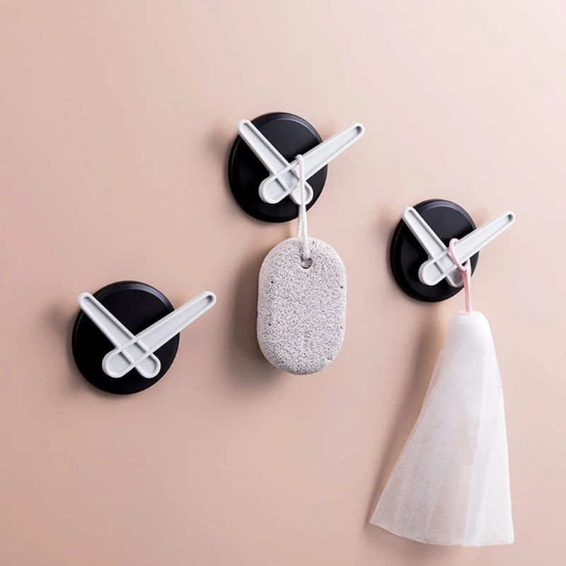 

3 Pcs/set Minimalist Round Clock Shaped Wall Hanging Hook Self-adhesive Decor