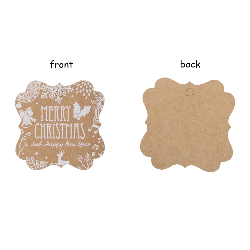 WEIGAO 50 шт. Счастливого Рождества крафт-бумаги бирки этикетки подарочные украшения