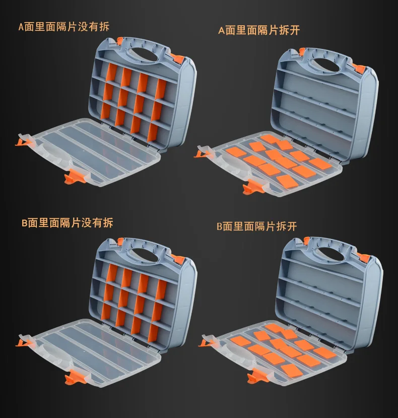 

Repair Portable Tool Box Organizer Cabinet Waterproof Plastic Tools Box Professional Caixa Organizadora Screw Storage EA60GX