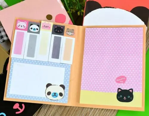 1 шт. милые маленькие животные наклейки на заметки Закладка Памятка точка это