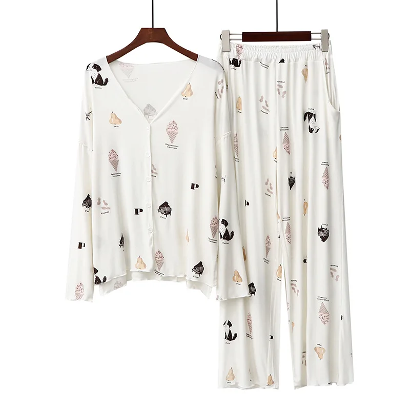 2021 весной новый японский мультфильм печатных Пижамный костюм для женщин