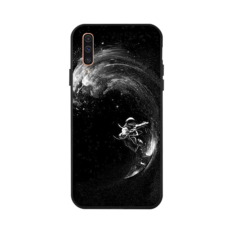 X052 Чехол для samsung A50 A70 A40 A30 A20 A10 M30 M20 M10 чехол с изображением Луны мягкий черный чехол для телефона с принтом чехол для samsung Galaxy A60 A20e - Цвет: X052