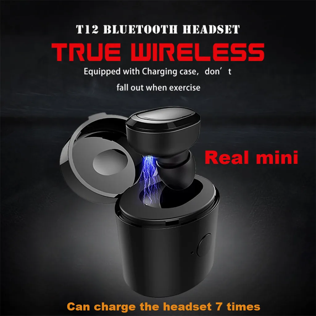 Мини Bluetooth 5 0 спортивная водонепроницаемая IPX7 гарнитура Беспроводные наушники 2019