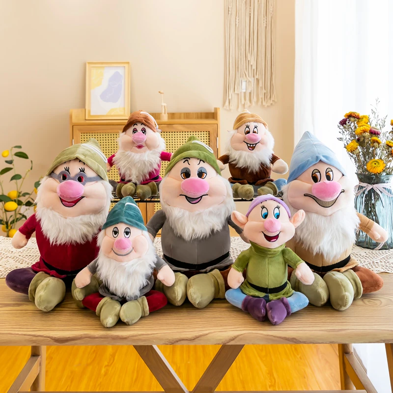 

7" Snow White Princess & Seven Dwarfs Plush Toy Dolls Sef of 7