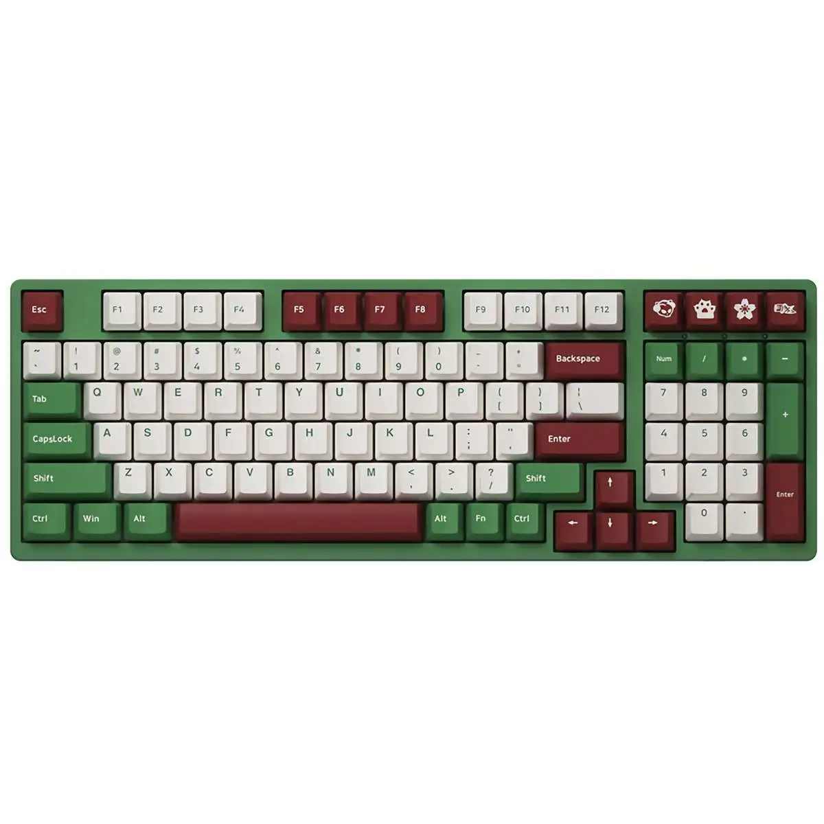 

Клавиатура Akko 3098DS механическая, клавиатура с профилем вишни маття Red Bean, игровая с колпачками для клавиш Doubleshot Gateron