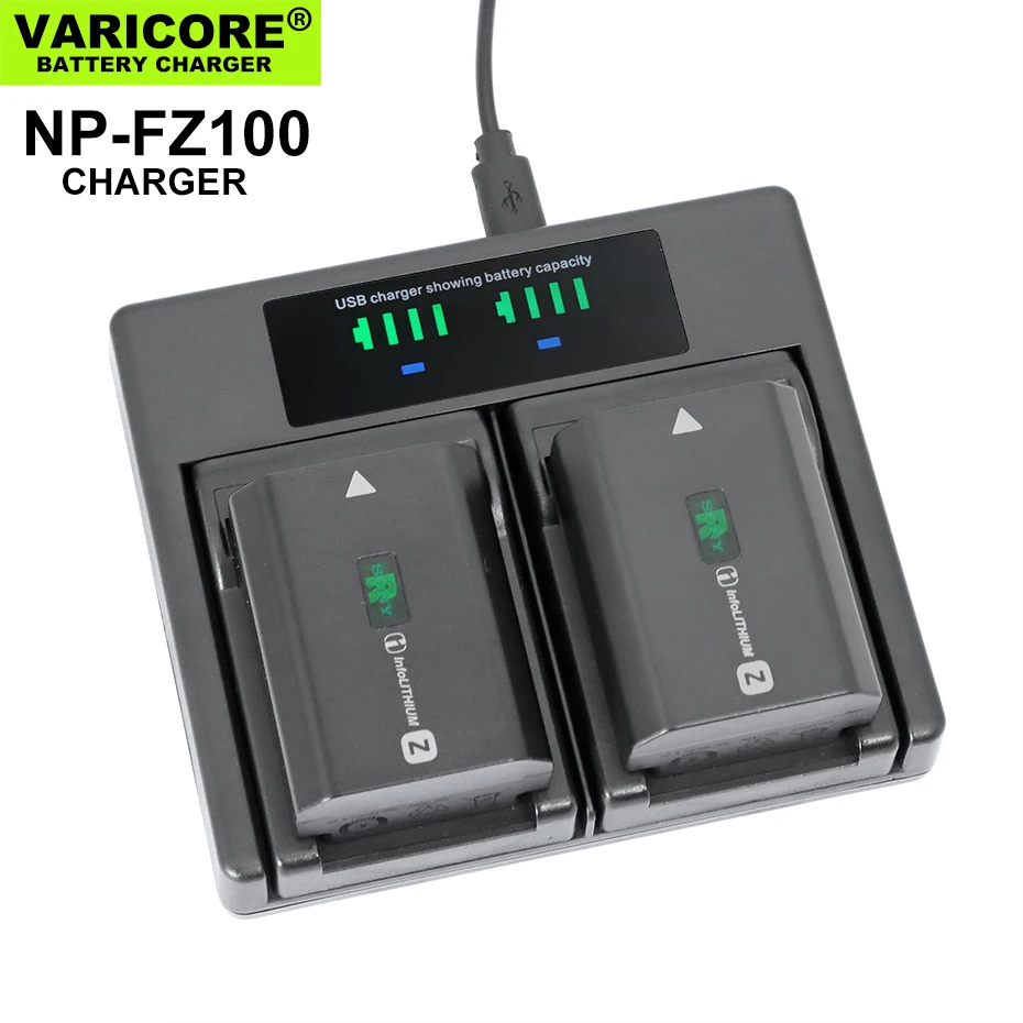 

VariCore 8.4V Camera lithium battery Charger for NP-FW50 LP-E6 LP-E17 LP-E10 NP-W126 EN-EL15 Mirrorless digital Camera batteries