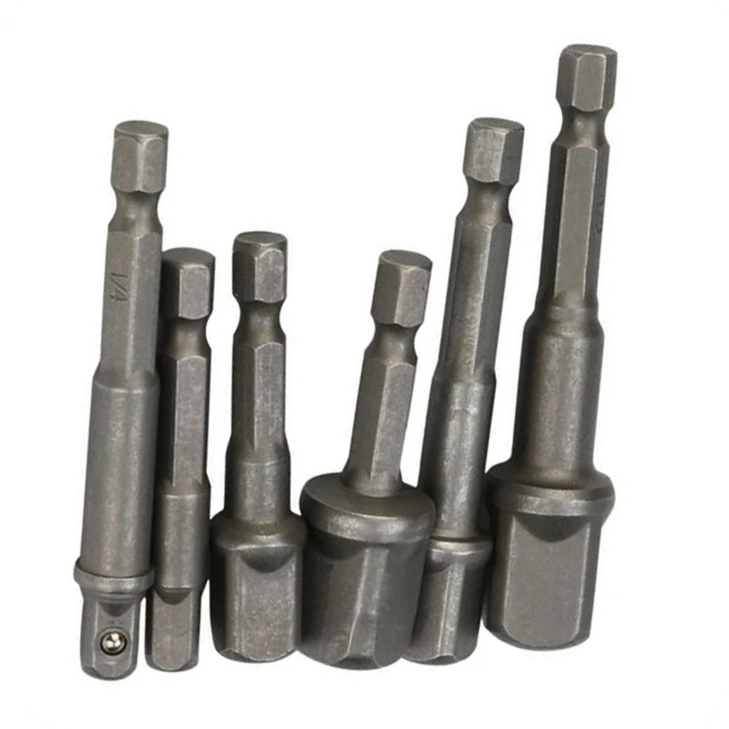 6 шт. сталь мощность Дрель адаптер шестигранный привод квадратный ударный