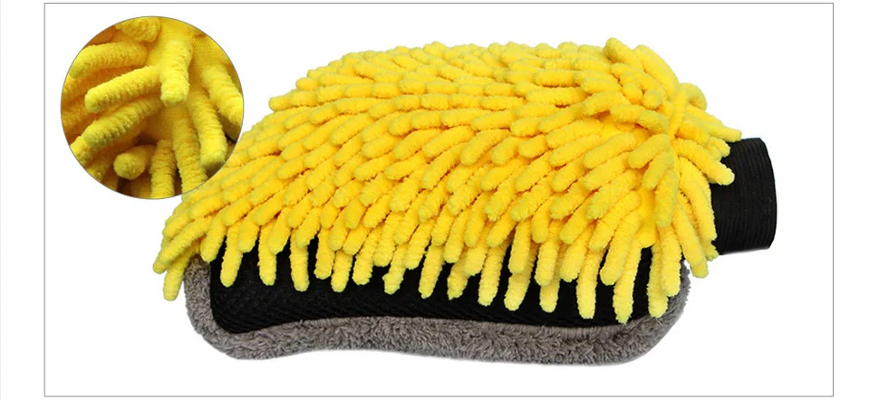 

Car Wash Glove Coral Mitt Soft Anti-scratch for Car Wash Multifunction Thick Cleaning Glove Car Wax Detailing Brush Color Random