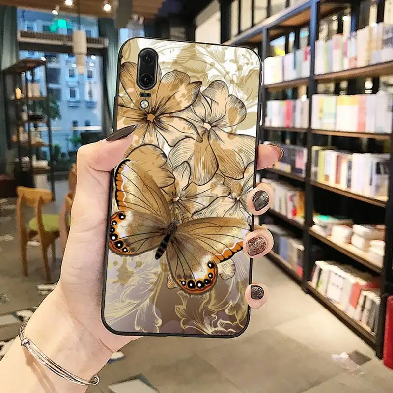 

Beautiful Flower Leaf Phone Case For Huawei Y5 Y6 II Y7 Y9 PRIME 2018 2019 NOVA3E P20 PRO P10 Honor 10