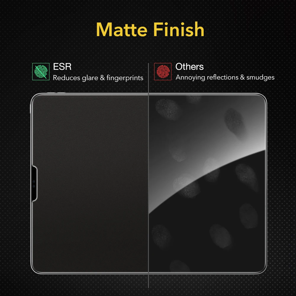esr 2pcs paper feel film for ipad air 4ipad pro 12 9 11 2020 for ipad 8th 7th ipad air 321 screen protector writtable film free global shipping