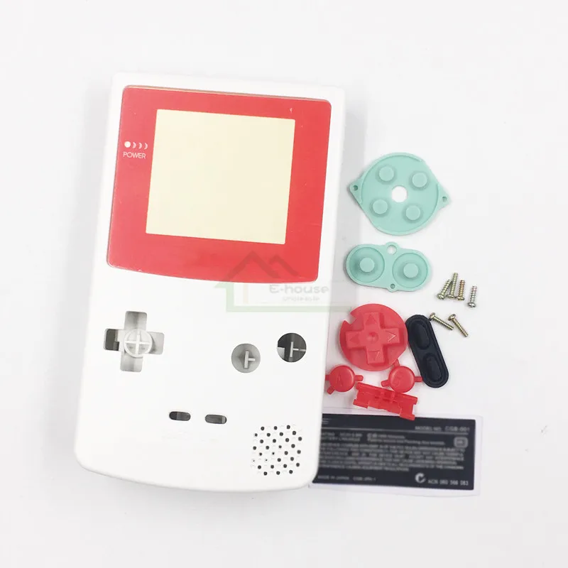 Белый сменный Корпус Корпуса чехол для игровой консоли gameboy GBC house с кнопками |
