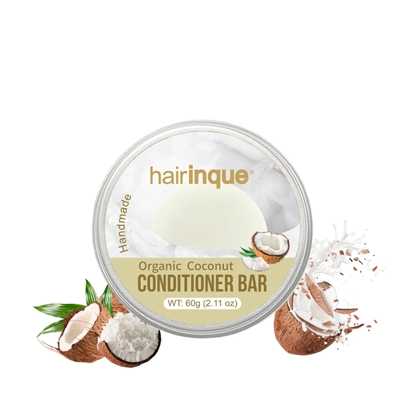11,11 HAIRINQUE органический кокосовый кондиционер ручной работы бар Твердый кондиционер для волос мыло глубоко увлажняющее для сухих и уход для поврежденных волос