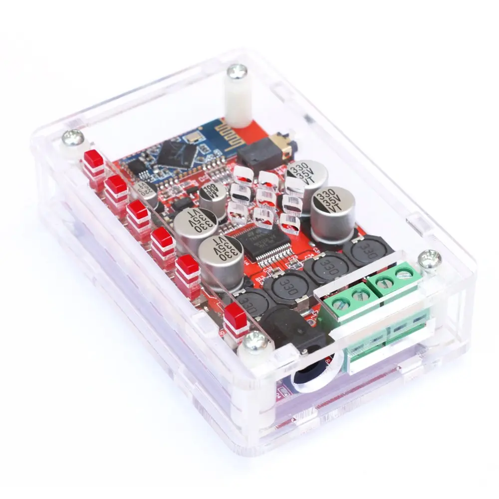 TDA7492P 2*25 Вт Bluetooth 4 0 аудио приемник усилитель плата модуль с AUX интерфейс + акрил DIY