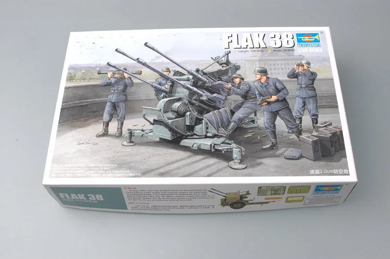 Модель Trumpeter 02309 1/35 Пособия по немецкому языку 2 см FLAK 38 Пластик модель