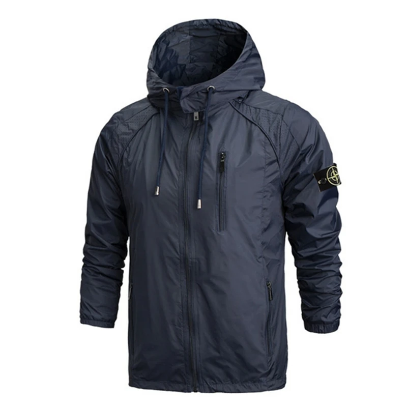 Мужская куртка на молнии с капюшоном карманный точильный камень is land теплая