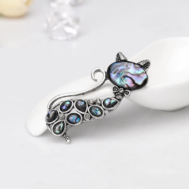 Винтажная натуральная ракушка Abalone Милая брошь булавка в виде животного для Gir Женская модная бутоньерка шелковый шарф ювелирные изделия аксессуары оптом