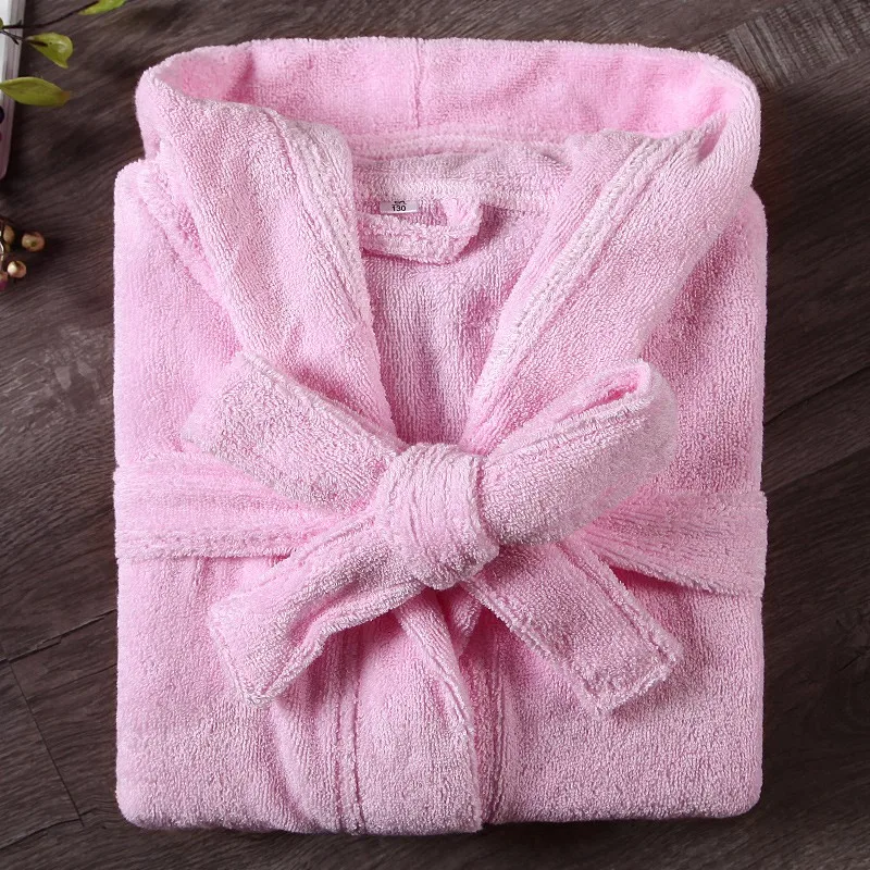 

Cotton Kids Nightgown Hooded Sleepwear Unisex Kimono Bathrobe Gown Nightdress 2021 New Home Clothes Soft Homewear Nightwear