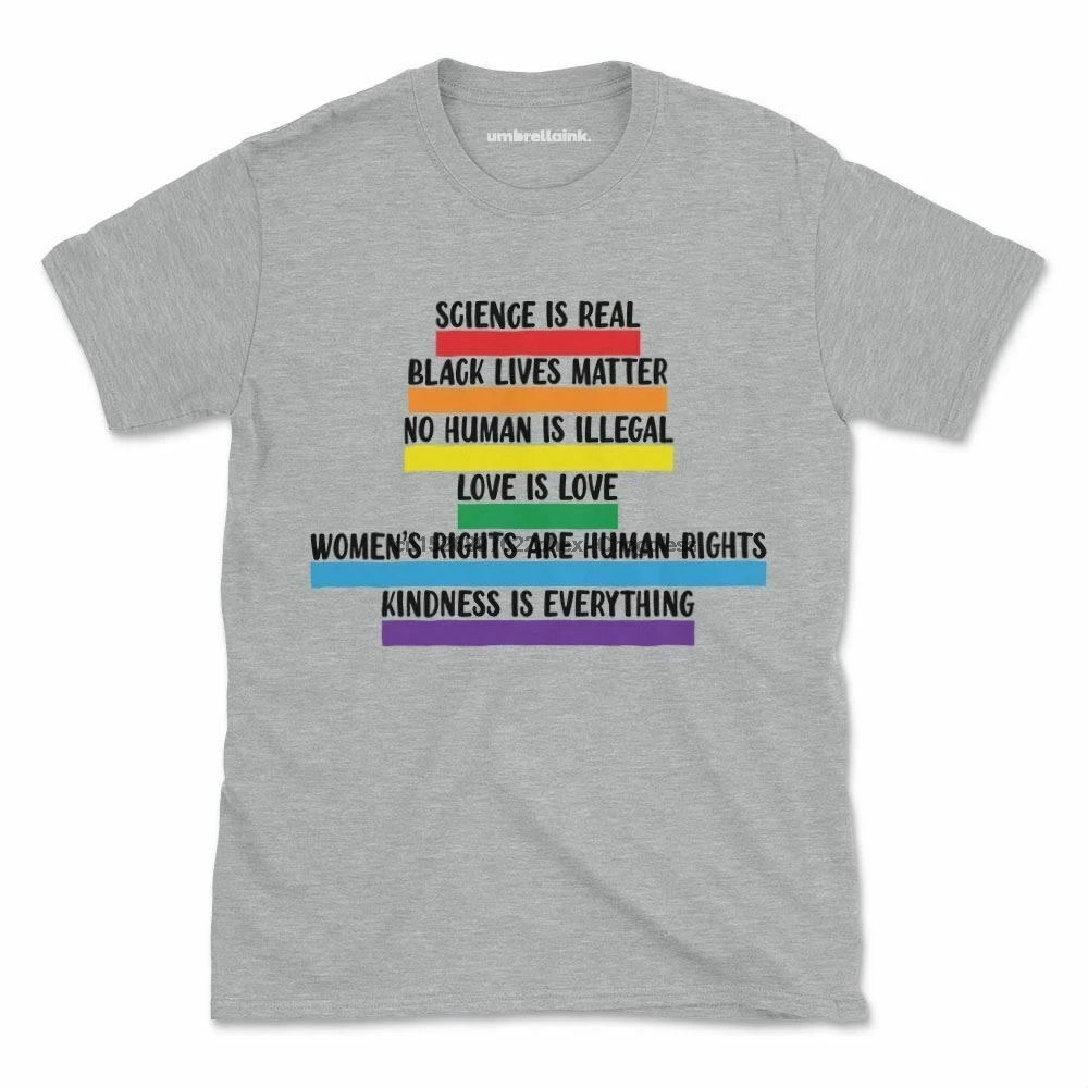 Яркая Радужная Женская и мужская футболка с надписью Life материалом | Мужская