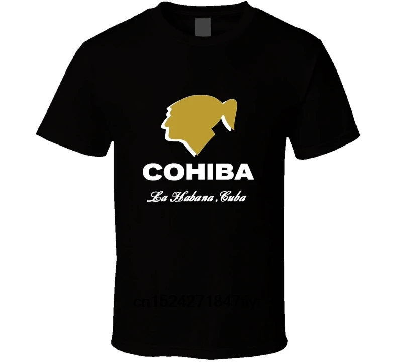 Cohiba Habana Cuba Мужская футболка черная белая мужская с коротким рукавом хлопковая |