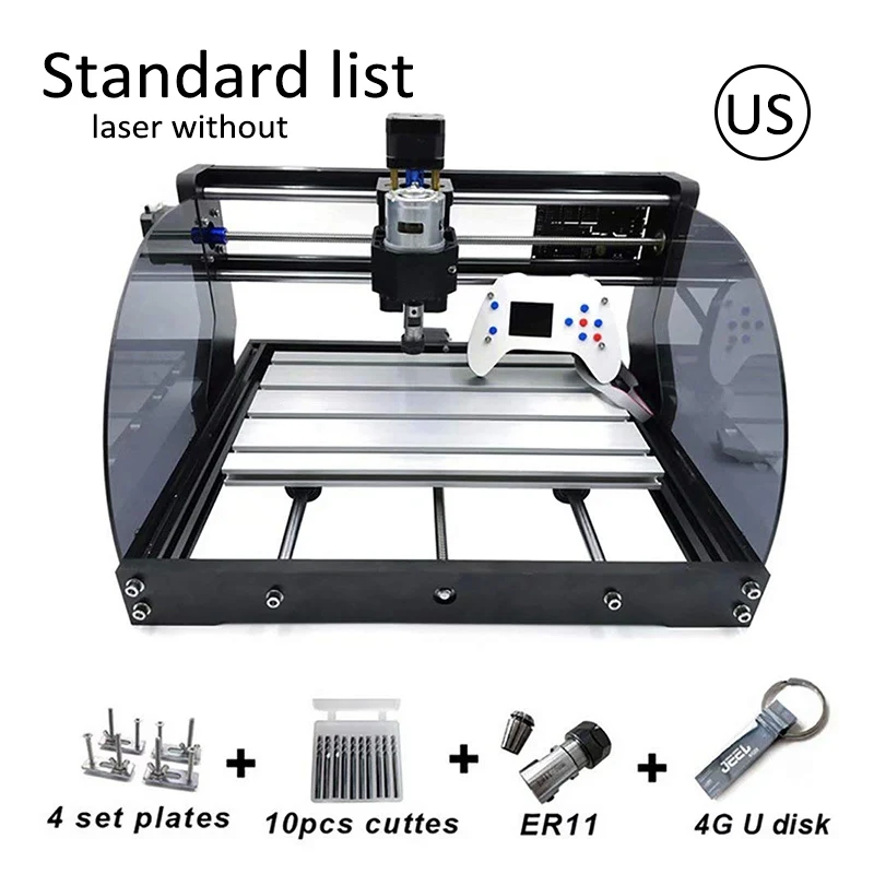15 Вт CNC3018 Pro Max гравировальный станок с автономным управлением ER11 500 МВт 2500 мвт 5500 МВт головка Фрезерный станок по дереву PCB фрезерный станок резьба
