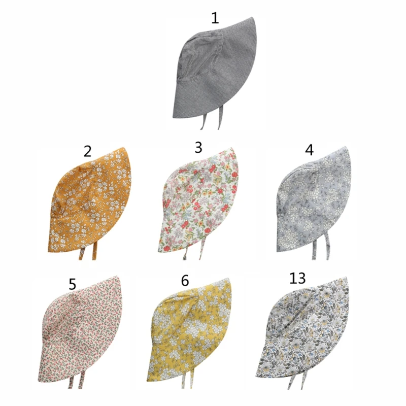 

2021 New Baby Sun Hat Boys Cap Children Panama Unisex Beach Girls Bucket Hats Floral Vintage Infant Caps UV Protection