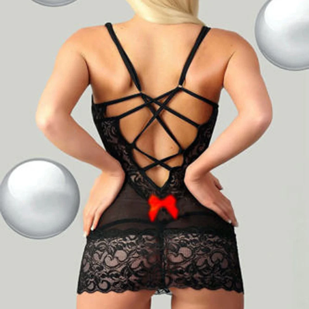 

XXL Sexy Lingerie Hot Erotic Dress Temptation Sexy Underwear Women Porno Costumes Sexo Bow Lace Babydolls Nightgown